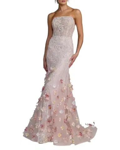 Mac Duggal Embellished Strapless Mermaid Gown | Thumbnail 1 Mac Duggal Embellished Strapless Mermaid Gown | Thumbnail 1