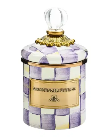 MacKenzie-Childs Violet Check Mini Canister | Thumbnail 1