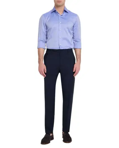 Incotex Men's Slim-Fit Tropical Wool Trousers | Thumbnail 1