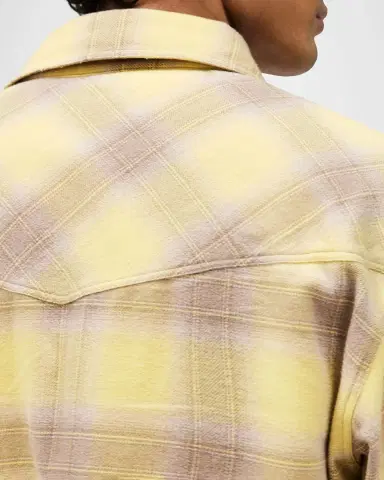 Represent Men's Vintage Flannel Snap-Front Shirt | Thumbnail 6