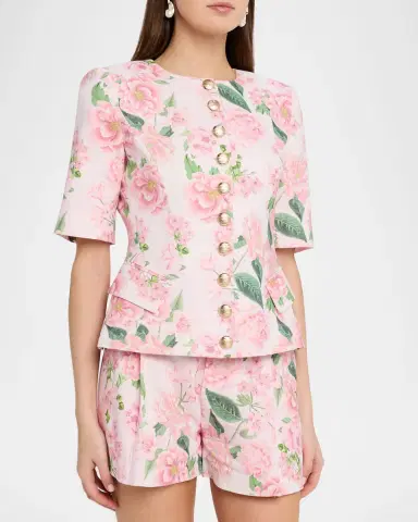 Generation Love Adriana Floral Short-Sleeve Jacket | Thumbnail 4