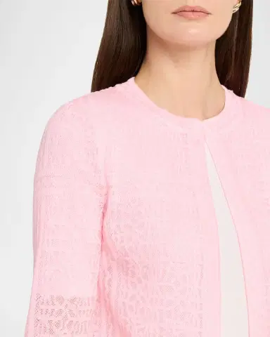 Misook Heritage 3/4-Sleeve Lace Knit Jacket | Thumbnail 5