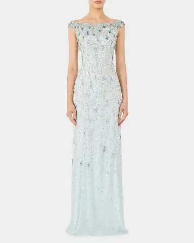 Jenny Packham Jessie Embellished Off-The-Shoulder Gown | Thumbnail 2