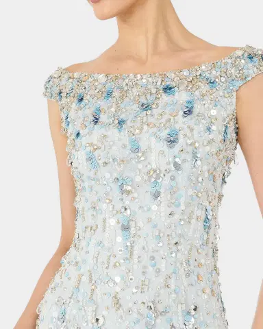 Jenny Packham Jessie Embellished Off-The-Shoulder Gown | Thumbnail 4