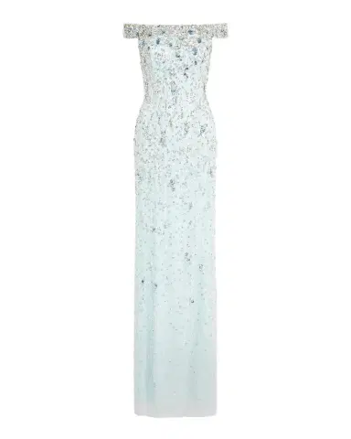 Jenny Packham Jessie Embellished Off-The-Shoulder Gown | Thumbnail 1