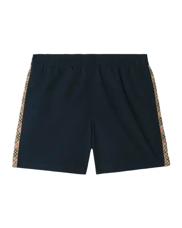 Burberry Men 's Nylon Check-Trim Swim Trunks