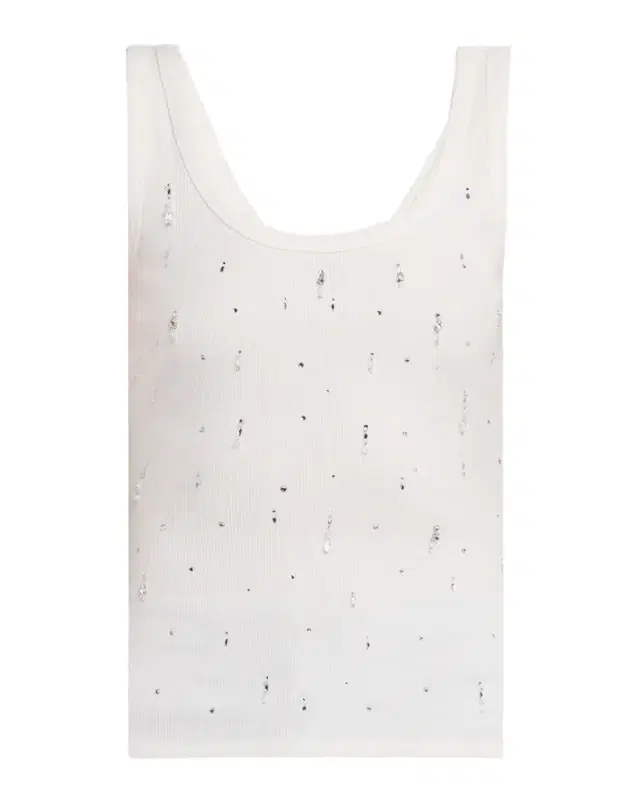 Generation Love Evita Embellished Rib-Knit Jersey Tank Top
