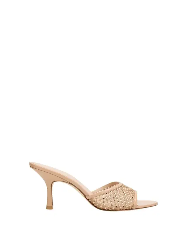 Stuart Weitzman 8mm Bareitall Mesh and Leather Sandals