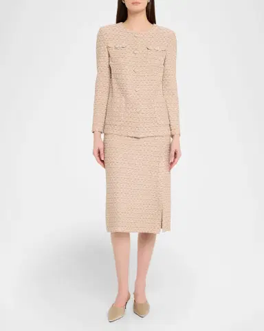 Misook Tonal Tweed Straight Knit Skirt | Thumbnail 2 Misook Tonal Tweed Straight Knit Skirt | Thumbnail 2