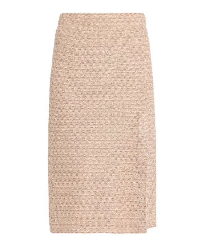 Tonal Tweed Straight Knit Skirt
