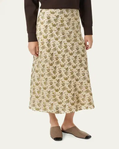 Loro Piana Simona Floral Silk Fil Coupé Midi Skirt | Thumbnail 4 Loro Piana Simona Floral Silk Fil Coupé Midi Skirt | Thumbnail 4