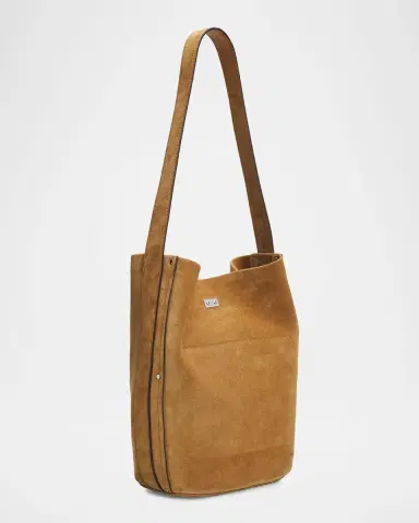 Tory Burch Turn-Lock Suede Bucket Bag | Thumbnail 3 Tory Burch Turn-Lock Suede Bucket Bag | Thumbnail 3