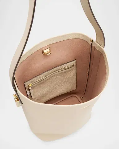 Tory Burch Lock Slim Leather Bucket Bag | Thumbnail 4