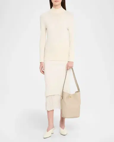 Tory Burch Lock Slim Leather Bucket Bag | Thumbnail 6