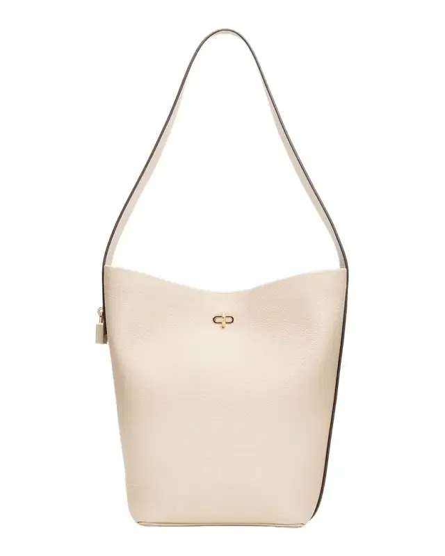 Tory Burch Lock Slim Leather Bucket Bag