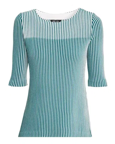 Misook Two-Tone Striped Knit Tunic | Thumbnail 1 Misook Two-Tone Striped Knit Tunic | Thumbnail 1