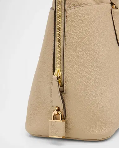 Tory Burch Lock Pebbled Leather Satchel | Thumbnail 6
