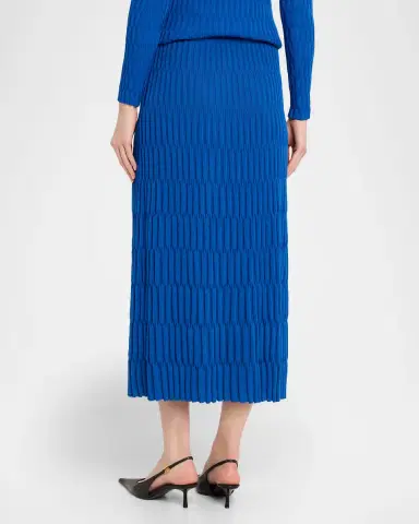 Misook Raised Geometric Soft Knit Maxi Skirt | Thumbnail 3 Misook Raised Geometric Soft Knit Maxi Skirt | Thumbnail 3