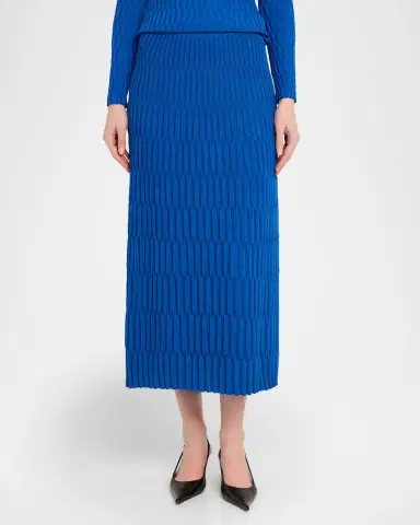 Misook Raised Geometric Soft Knit Maxi Skirt | Thumbnail 4 Misook Raised Geometric Soft Knit Maxi Skirt | Thumbnail 4