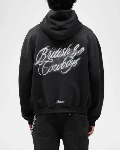 Represent Men's British Cowboys Distressed Hoodie | Thumbnail 3