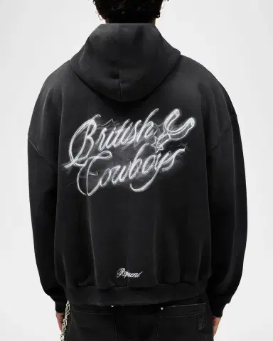Represent Men's British Cowboys Distressed Hoodie | Thumbnail 5