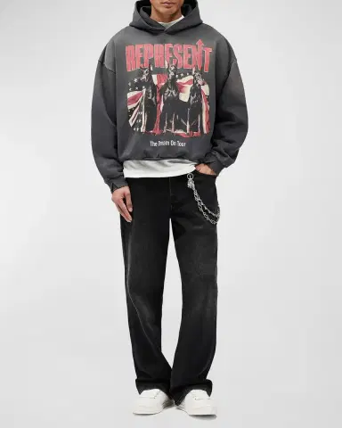 Represent Men's Dream On Tour Cotton Hoodie | Thumbnail 2 Represent Men's Dream On Tour Cotton Hoodie | Thumbnail 2