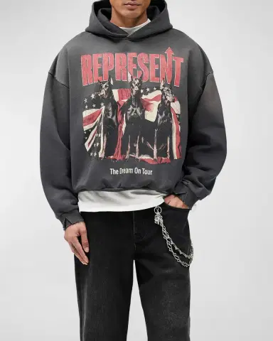 Represent Men's Dream On Tour Cotton Hoodie | Thumbnail 4 Represent Men's Dream On Tour Cotton Hoodie | Thumbnail 4