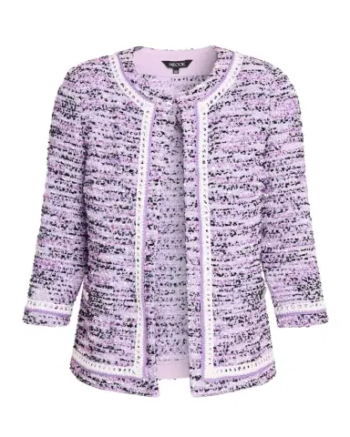 Misook Heritage Lace-Trim Tweed Jacket | Thumbnail 1