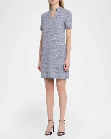 Misook Melange Tweed Knit Shift Dress | Thumbnail 4 Misook Melange Tweed Knit Shift Dress | Thumbnail 4