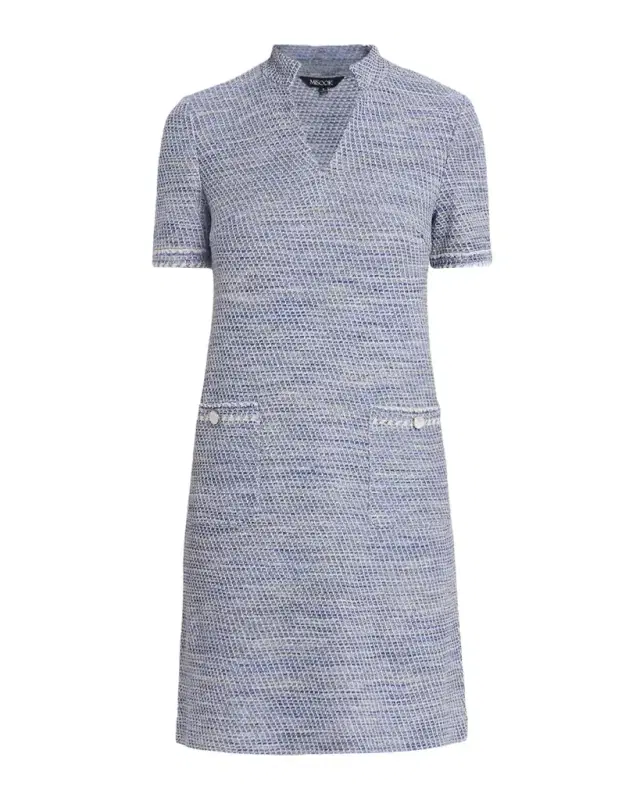 Misook Melange Tweed Knit Shift Dress