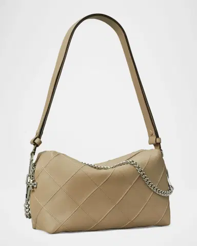 Tory Burch Fleming Large Quilted Leather Soft Pouch Bag | Thumbnail 4 Tory Burch Fleming Large Quilted Leather Soft Pouch Bag | Thumbnail 4