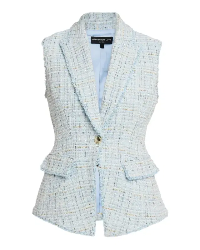 Rialto Tweed Sleeveless Blazer