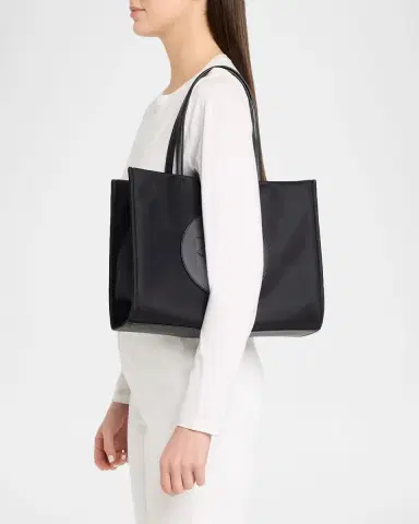 Tory Burch Ella Small Logo Patch Nylon Tote Bag | Thumbnail 2 Tory Burch Ella Small Logo Patch Nylon Tote Bag | Thumbnail 2