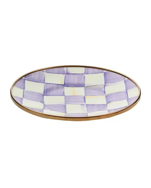 MacKenzie-Childs Violet Check Saucer