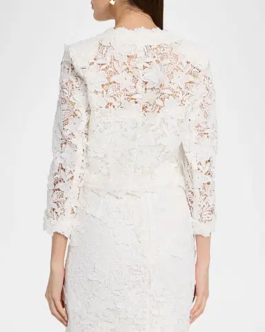 Generation Love Myra 3D Butterfly Lace Guipure Cropped Jacket | Thumbnail 3 Generation Love Myra 3D Butterfly Lace Guipure Cropped Jacket | Thumbnail 3