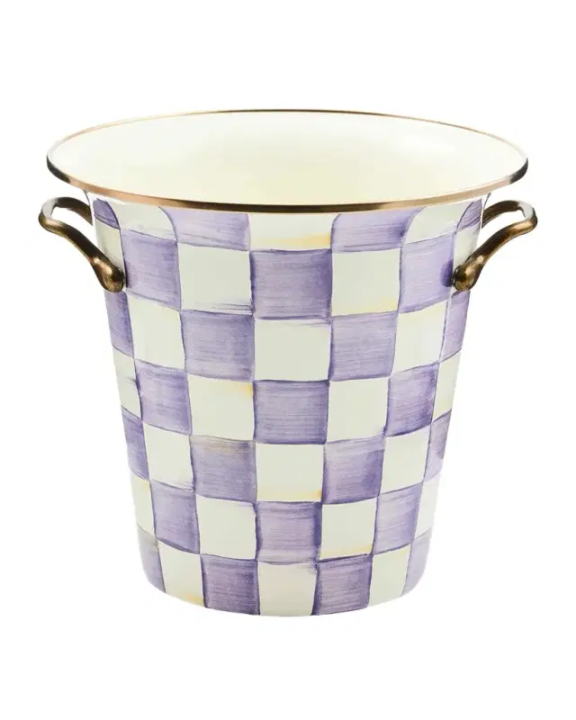 MacKenzie-Childs Violet Check Wine Cooler
