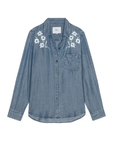 Rails Ingrid Flower-Embroidered Denim Shirt | Thumbnail 1 Rails Ingrid Flower-Embroidered Denim Shirt | Thumbnail 1