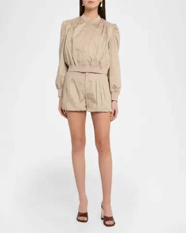Generation Love Oria Cotton Sateen Bubble Shorts | Thumbnail 2 Generation Love Oria Cotton Sateen Bubble Shorts | Thumbnail 2