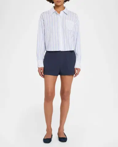 Ramy Brook Hilary High-Rise Canvas Mini Shorts | Thumbnail 2 Ramy Brook Hilary High-Rise Canvas Mini Shorts | Thumbnail 2