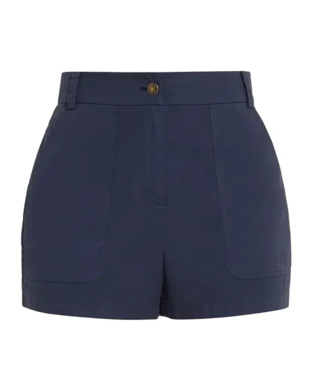 Hilary High-Rise Canvas Mini Shorts