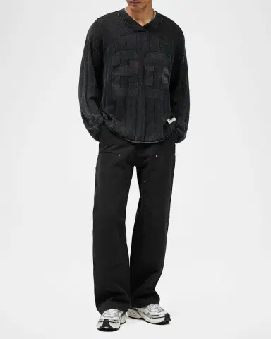 Represent Men's Knitted Varsity Long-Sleeve Jersey Shirt | Thumbnail 2