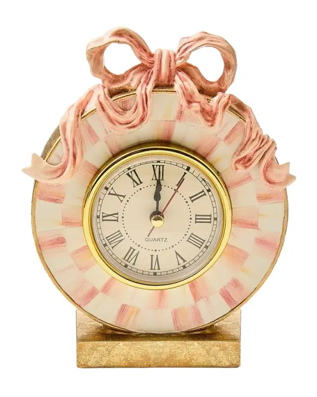 MacKenzie-Childs It 's All About the Bow Desk Clock