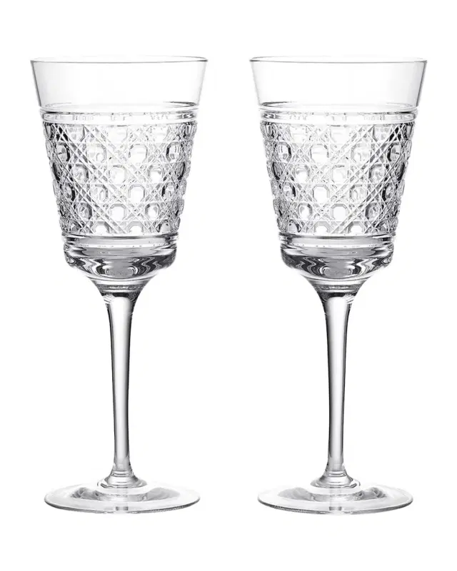 Waterford Crystal Opulence 11 oz. Crystal White Wine Glasses, Set of 2