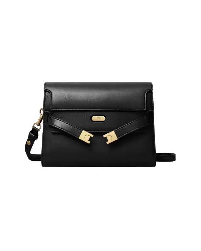Tory Burch Lee Radziwill Small Leather Double Shoulder Bag