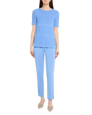 Misook Crewneck Geometric-Knit Tunic | Thumbnail 1 Misook Crewneck Geometric-Knit Tunic | Thumbnail 1