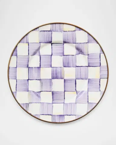 MacKenzie-Childs Violet Check Salad/Dessert Plate | Thumbnail 2