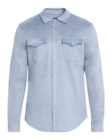 Monfrère Men 's Eastwood Faux Suede Slim-Fit Shirt | Thumbnail 1 Monfrère Men 's Eastwood Faux Suede Slim-Fit Shirt | Thumbnail 1