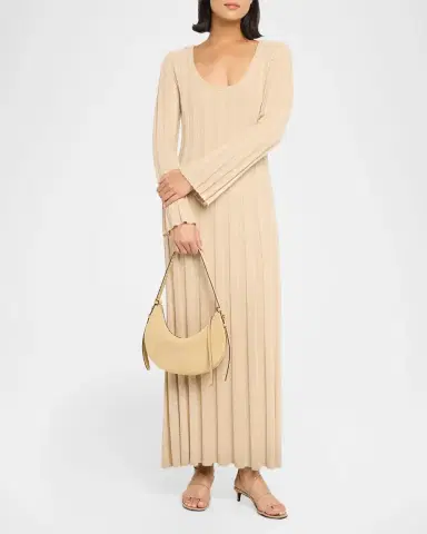 Tory Burch Romy Pick Stitch Suede Shoulder Bag | Thumbnail 5