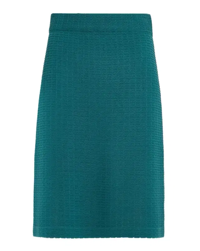 Misook Straight Textured Knit Skirt