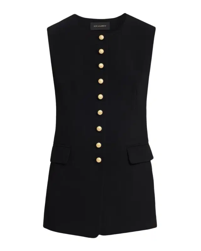 Kim Slim Button-Down Vest